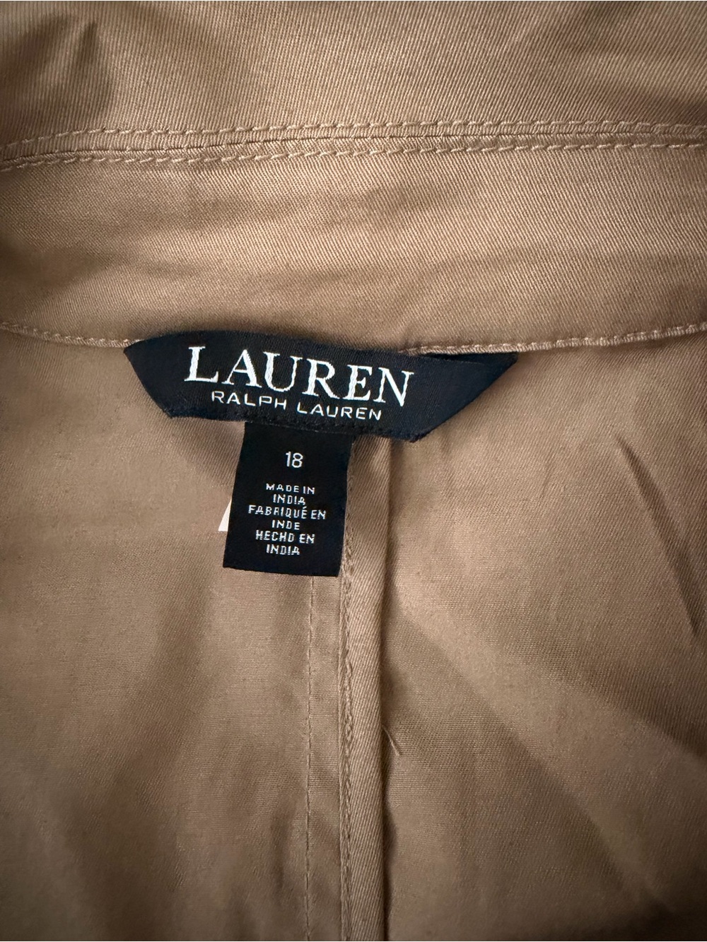 Ralph Lauren Sleeveless Trench Dress in Tan - Picture 4 of 7